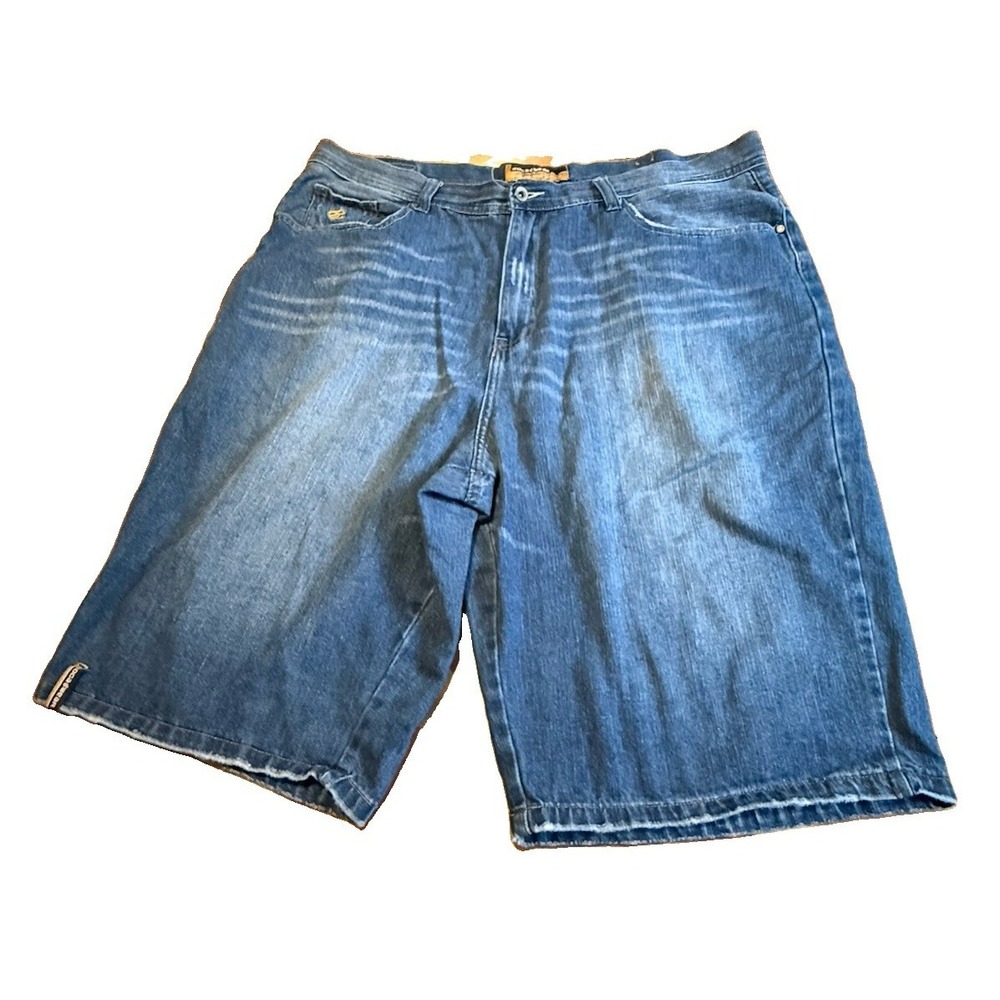Vintage Y2K Rocawear 42 Embroidered Denim Shorts‎ Jorts 42w Skater Hip Hop
